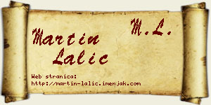 Martin Lalić vizit kartica